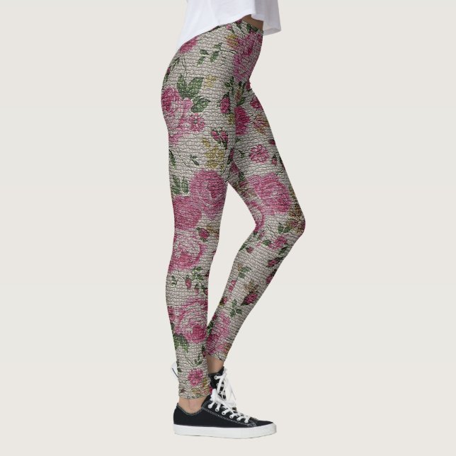 Elegant Moderne Vintag trendy floral Leggings (Rechts)