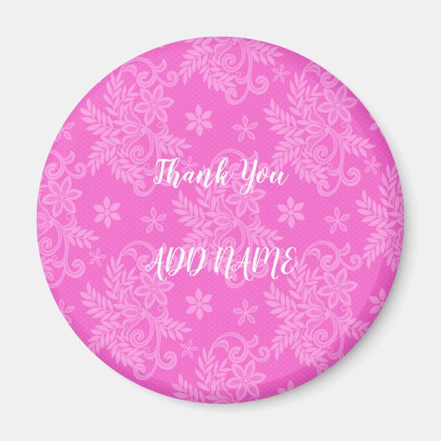 Elegant Moderne Vintag trendy floral Magnet (Vorne)