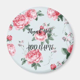 Elegant Moderne Vintag trendy floral Magnet