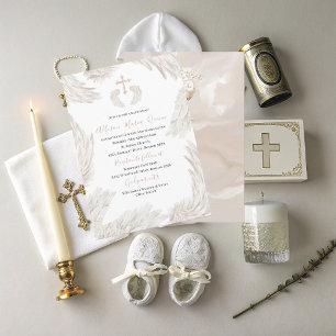 Elegant Moderne Wasserfarbe Beige Flüge Einladung