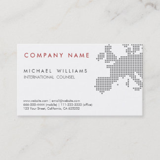 ELEGANT MODERNE WEISSE LANDKARTE EUROPA VISITENKARTE