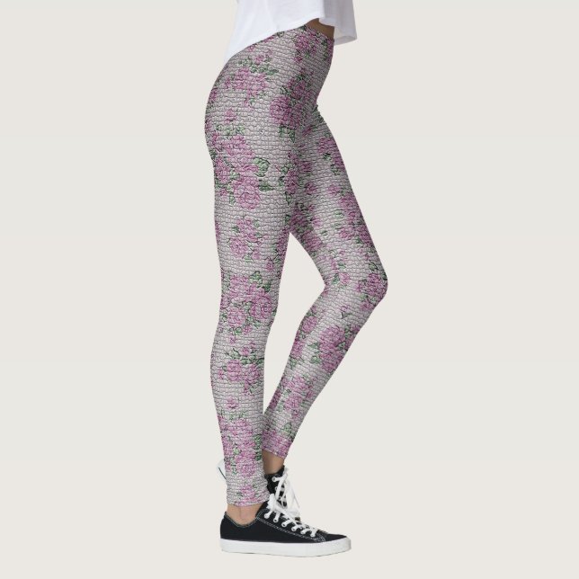 Elegant Moderner Engel Vintag Trendy Floral Leggings (Rechts)
