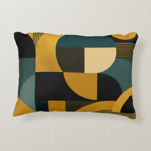 Elegant moderner Gold- und Teal-Geometrie aus der Dekokissen