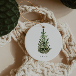 Elegant Moderner Minimalistischer Weihnachtsbaum N Keramik Ornament