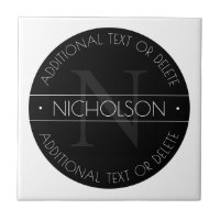 Elegant Modernes bearbeitbares Monogramm Schwarz &