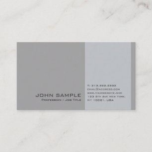Elegant Modernes Beruflich Gray Einfaches Chic Sch Visitenkarte