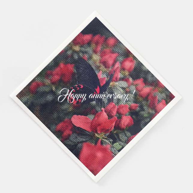 Elegant Modernes Floral Serviette (Ecke)