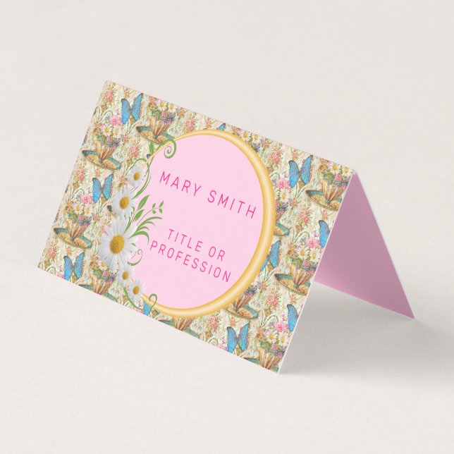 Elegant Modernes Floral Visitenkarten (Vorderseite)