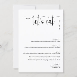 Elegant Modernes Minimalistisch Let's Eat Dankesme