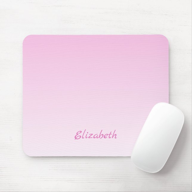Elegant Modernes Minimalistisches Gradient Pink Om Mousepad (Mit Mouse)