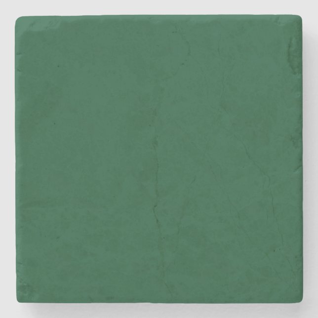 Elegant Modernes Minimalistisches Waldgrün Steinuntersetzer (Vorderseite)
