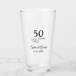 Elegant Modernes Personalisiertes Geschenk zum 50. Glas