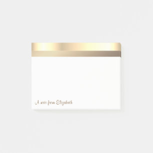 Elegant Modernes, stilvolles Gold - Personalisiert Post-it Klebezettel
