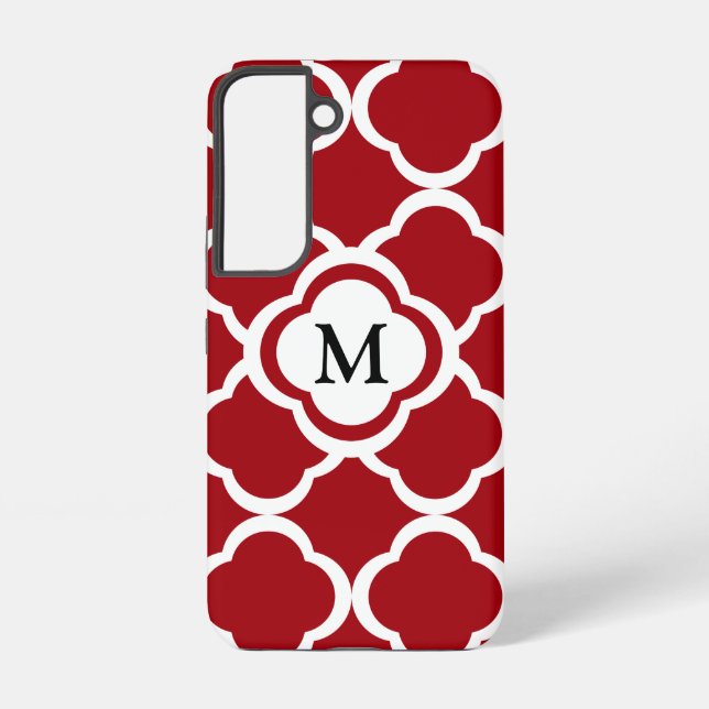 Elegant Monogram Burgundy Samsung Galaxy Hülle (Rückseite)