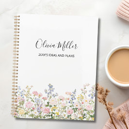 Elegant Monogram Colorful Flower Garden Floral Planer