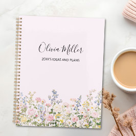 Elegant Monogram Colorful Flower Garden Floral Planer