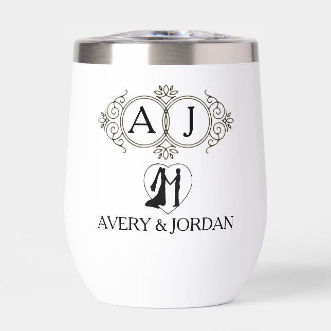 Elegant Monogram couple initials luxurious style (Vorderseite)
