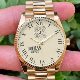 Elegant Monogram Custom Name & Initials Armbanduhr