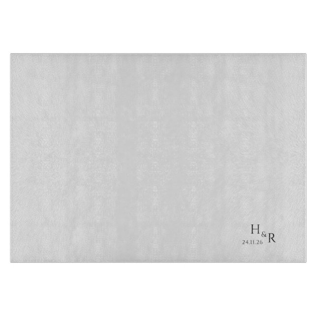 Elegant Monogram Cutting Board Schneidebrett (Vorderseite)