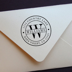 Elegant Monogram Erstellen Sie Ihre eigene Rück Permastempel