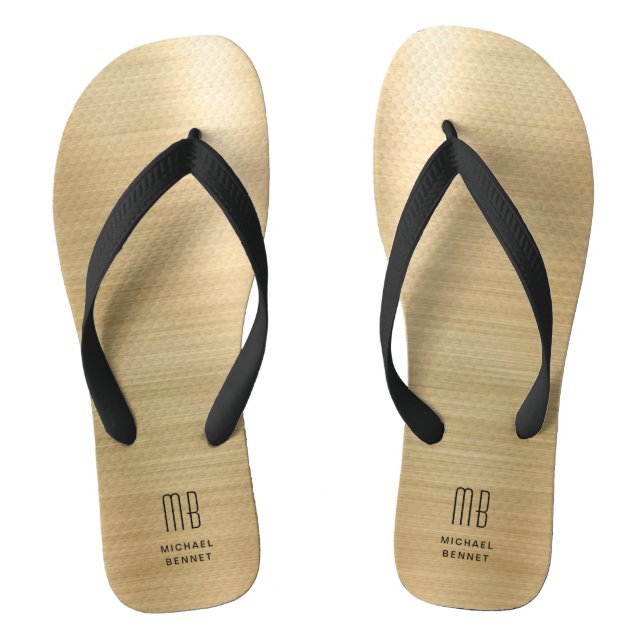Elegant Monogram Flip Flops (Fußbett)