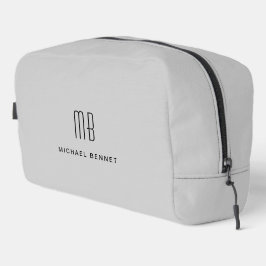 Elegant Monogram Gray Waschbeutel