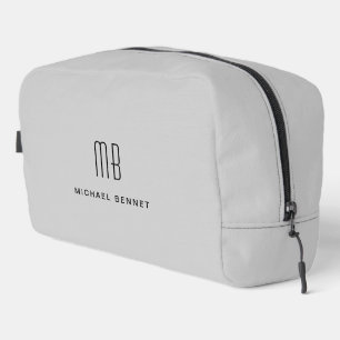 Elegant Monogram Gray Waschbeutel