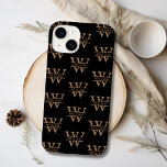 Elegant Monogram Initial Name Schwarz Personalisie Case-Mate iPhone Hülle<br><div class="desc">Elegant Monogram Initial Name Black Personalisiert iPhone 15 Fall</div>
