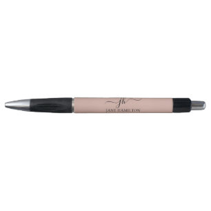 Elegant Monogram Initial Script Name Pen Kugelschreiber