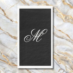 Elegant Monogram Initial Serviette