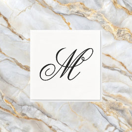 Elegant Monogram Initial Serviette