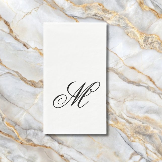 Elegant Monogram Initial Serviette (Von Creator hochgeladen)