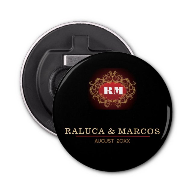 Elegant monogram,initials,custom brand luxury  flaschenöffner (Vorderseite)