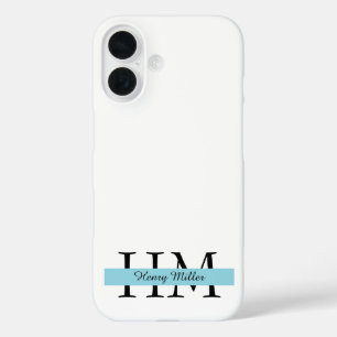 Elegant Monogram iPhone Case Personalisiert