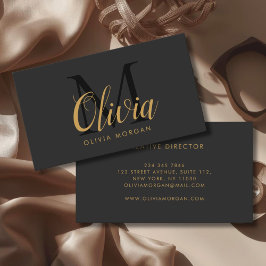 Elegant monogram logo gray black professional visitenkarte