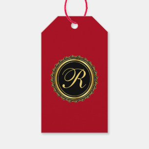 Elegant Monogram Medallion Geschenkanhänger
