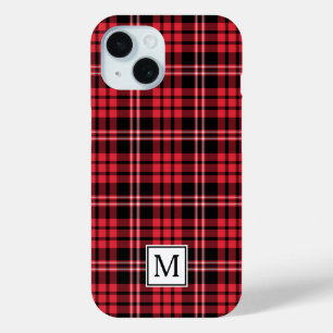 Elegant Monogram Red Kariert Case-Mate iPhone Hülle