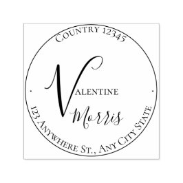 Elegant Monogram Return Address Self-inking Stamp Permastempel