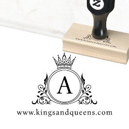 Elegant, Monogram, Royal, Crown, Logo Gummistempel