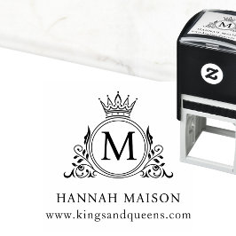 Elegant, Monogram, Royal, Crown, Logo Permastempel