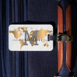 Elegant Monogram Script Name Stilish Lu Gepäckanhänger