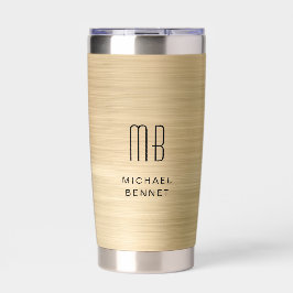 Elegant Monogram Thermobecher