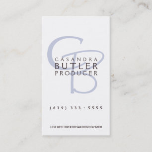 Elegant Monogram Visitenkarte