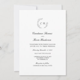 Elegant Monogram Wedding Einladung