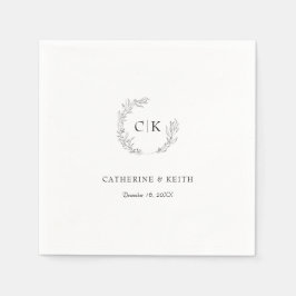Elegant Monogram Wedding Serviette