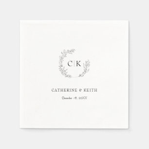 Elegant Monogram Wedding Serviette