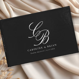 Elegant, Monogramm, Hochzeit Gästebuch