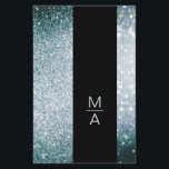 Elegant Monogramm Silber Blau Flyer<br><div class="desc">Ein elegantes und raffiniertes Design mit einem digitalen Bild aus Silber-Blau-Glitzer. Achtung: Bei wird keine echte Folie verwendet,  nur die Farbe deutlich aufgeprägt. Füge deine Daten,  Logo,  Firmendetails und Bilder in Minuten hinzu.</div>