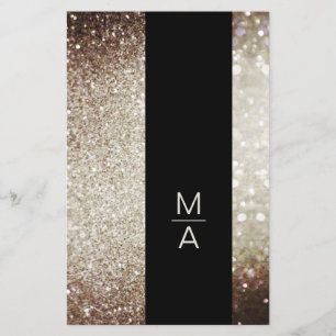 Elegant Monogramm Silber Gold Flyer