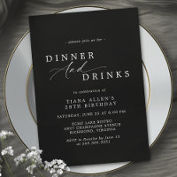 Elegant Moody Black | Feierliches Party zum Geburt
